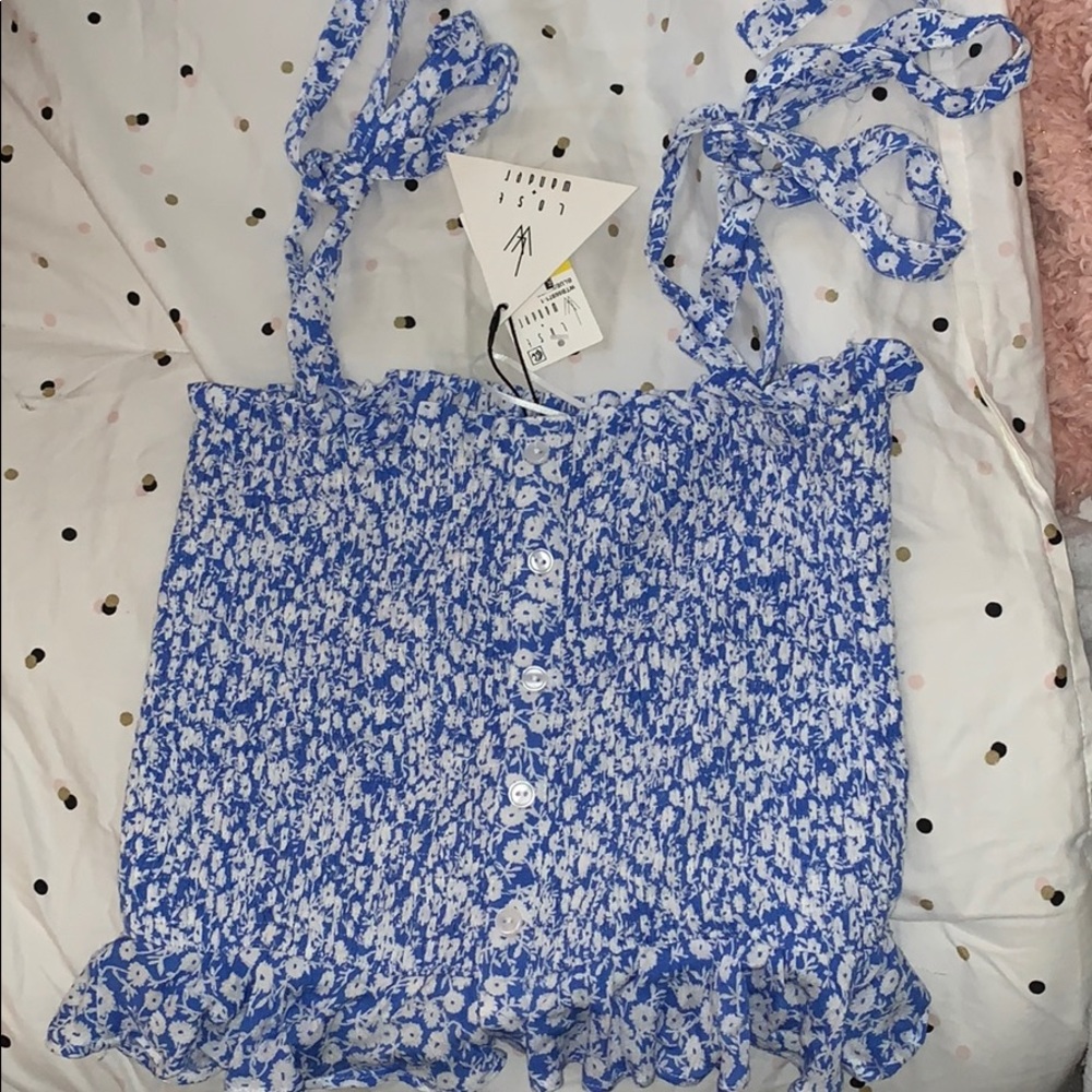 Lost and Wander floral tube top